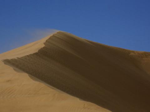 高聳的沙丘，散發出一份神秘感。