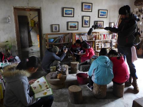 为牛鼻村孩子而设的图书室，由有心人Ami建立。